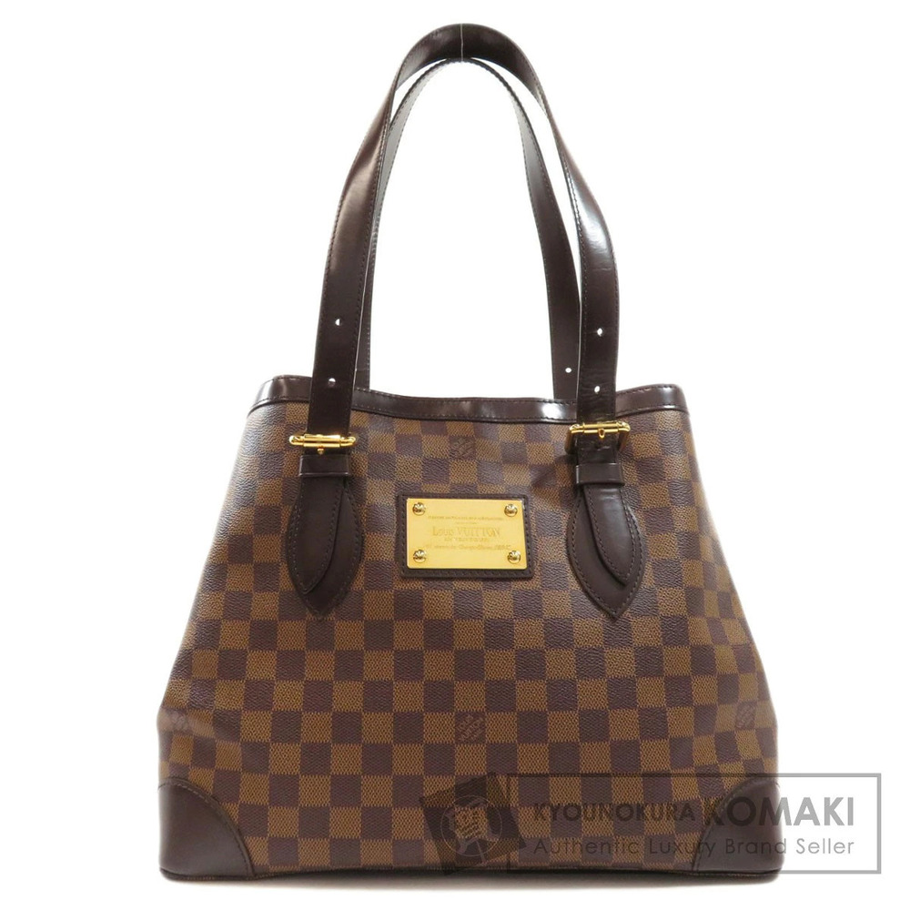 Louis Vuitton Hampstead Damier Ebene Brown Tote Bag Canvas